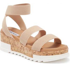 Steve Madden Belladonna Ankle Strap Wedge Sandal (Women) Size 7